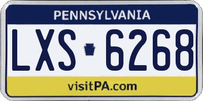 PA license plate LXS6268