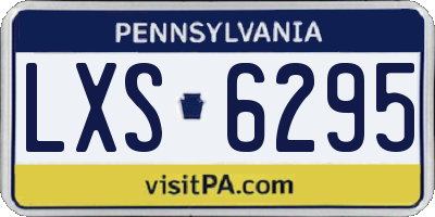PA license plate LXS6295