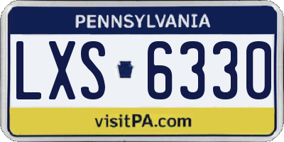 PA license plate LXS6330