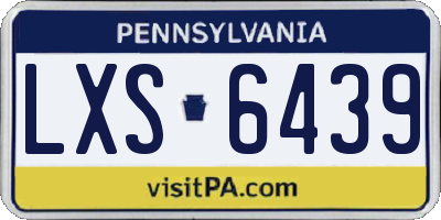 PA license plate LXS6439