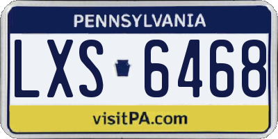PA license plate LXS6468