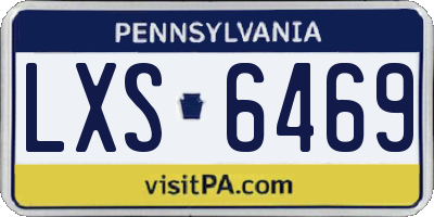 PA license plate LXS6469