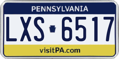PA license plate LXS6517