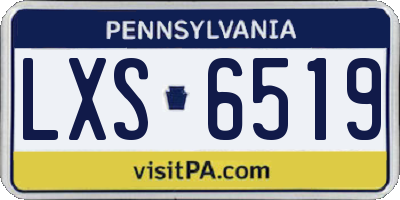 PA license plate LXS6519
