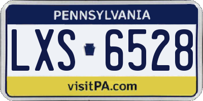 PA license plate LXS6528