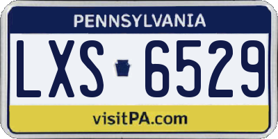 PA license plate LXS6529