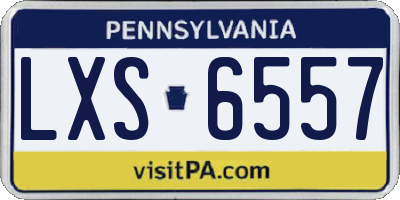 PA license plate LXS6557