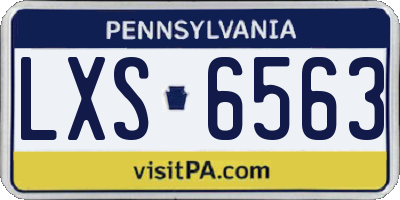 PA license plate LXS6563