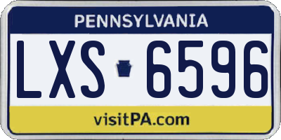PA license plate LXS6596