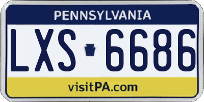PA license plate LXS6686