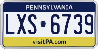 PA license plate LXS6739