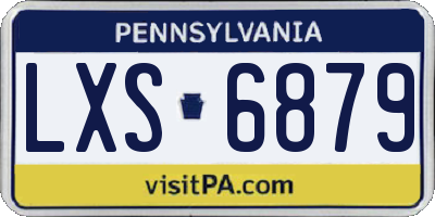 PA license plate LXS6879