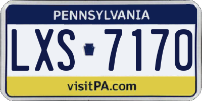 PA license plate LXS7170