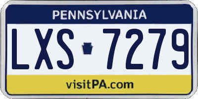 PA license plate LXS7279