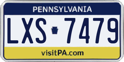PA license plate LXS7479