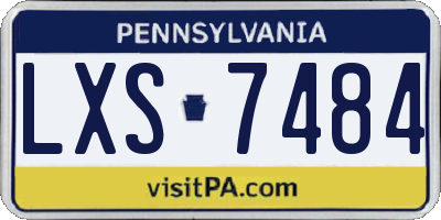 PA license plate LXS7484