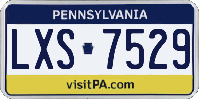 PA license plate LXS7529
