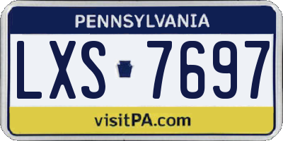 PA license plate LXS7697