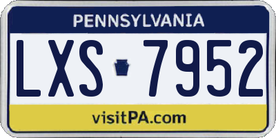 PA license plate LXS7952