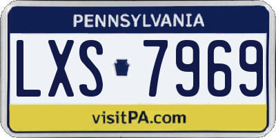PA license plate LXS7969