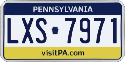 PA license plate LXS7971