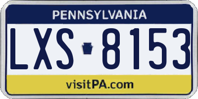 PA license plate LXS8153