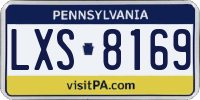 PA license plate LXS8169