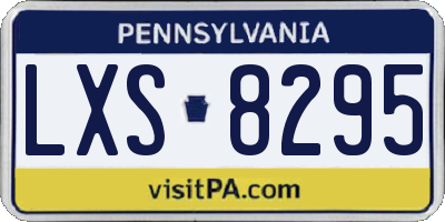 PA license plate LXS8295