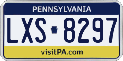 PA license plate LXS8297