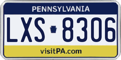 PA license plate LXS8306