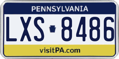 PA license plate LXS8486
