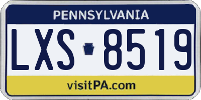 PA license plate LXS8519