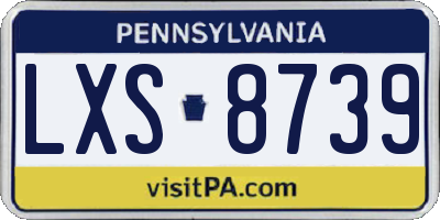 PA license plate LXS8739