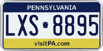 PA license plate LXS8895
