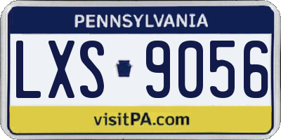PA license plate LXS9056