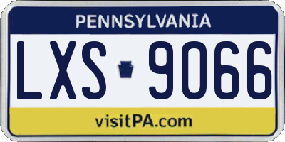 PA license plate LXS9066