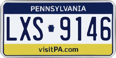 PA license plate LXS9146
