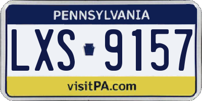 PA license plate LXS9157