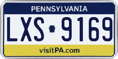 PA license plate LXS9169