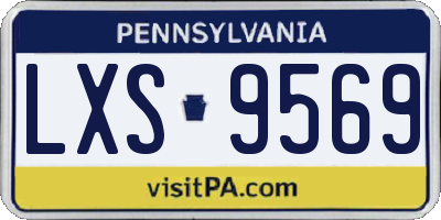PA license plate LXS9569