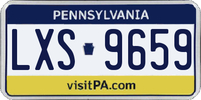 PA license plate LXS9659
