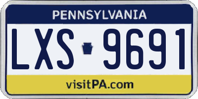 PA license plate LXS9691