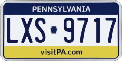 PA license plate LXS9717