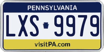 PA license plate LXS9979