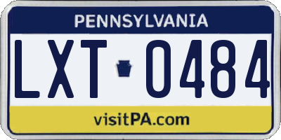 PA license plate LXT0484