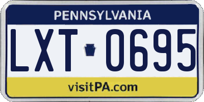 PA license plate LXT0695