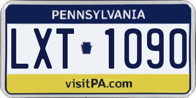PA license plate LXT1090