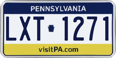 PA license plate LXT1271