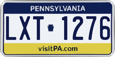 PA license plate LXT1276