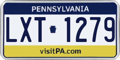 PA license plate LXT1279